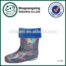 safety rain boots for kids shoe covers kids warm winter/C-705